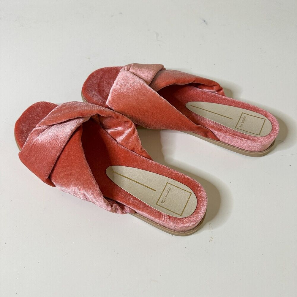 Dolce Vita Coral Velvet Slippers